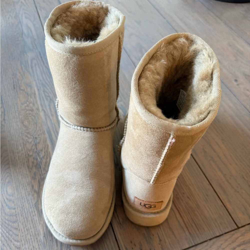 UGG Classic Short Suede Shearling Booties